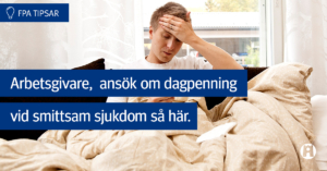 Allvarlig man med termometern.